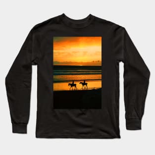 Riding Horses on the Beach Long Sleeve T-Shirt